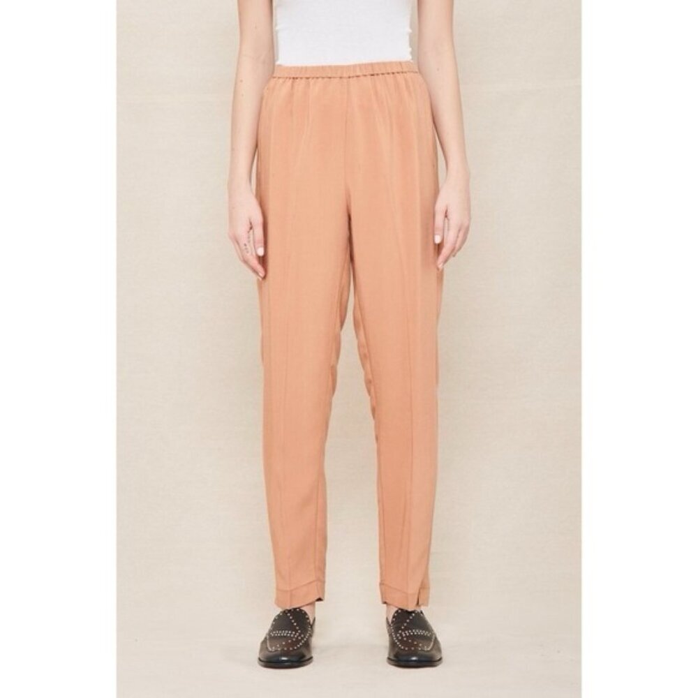 FORTE‎ FORTE Women's Pants Size 0 Trousers ITALY🇮🇹MADE Pull On Cotton Beige